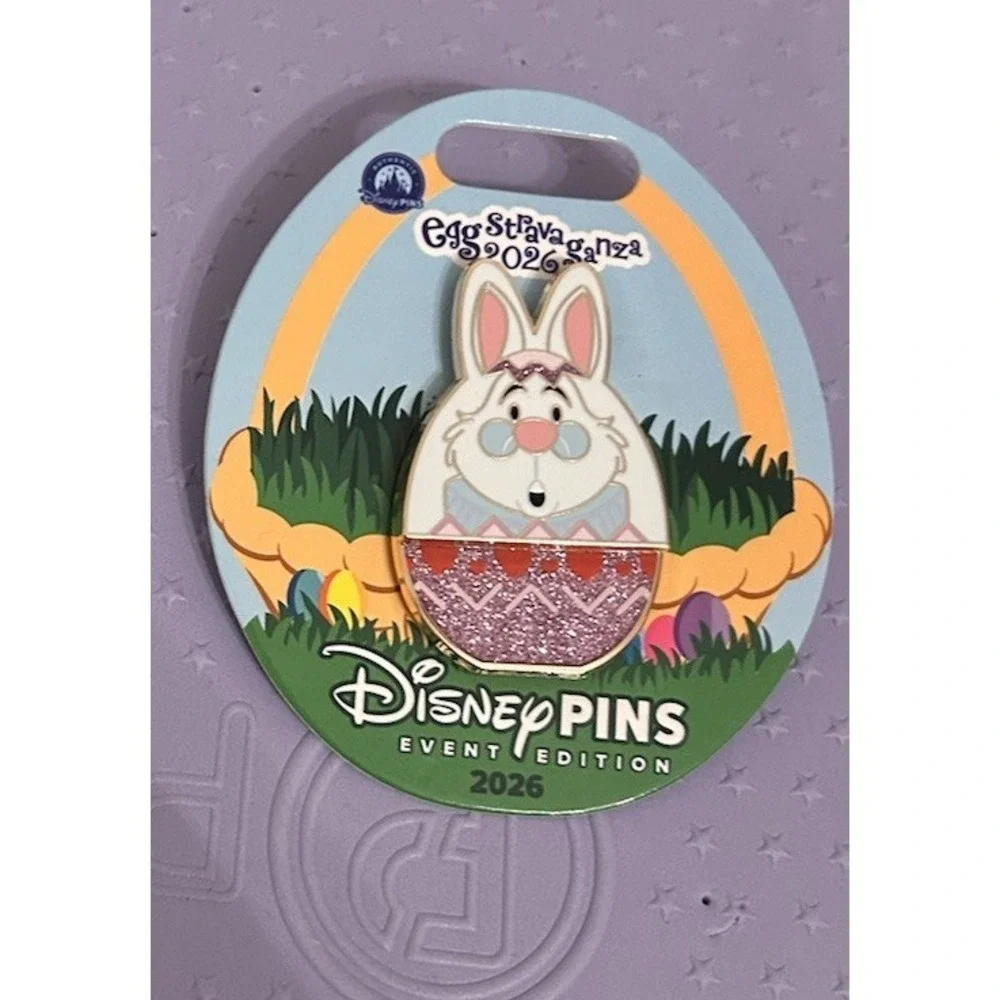 2026 EPCOT Flower & Garden Festival White Rabbit Eggstravaganza Pin - Event Edit